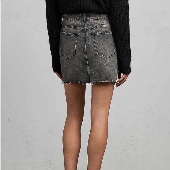 Allsaints Bird-embroidered Denim Skirt - Picture 3 of 8